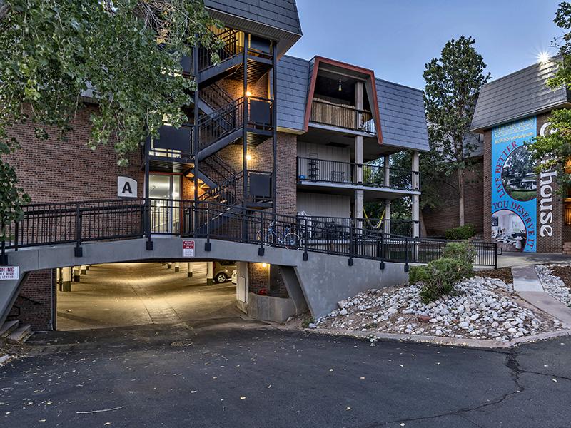 Parking Area And Building | Cedar Run Apartments