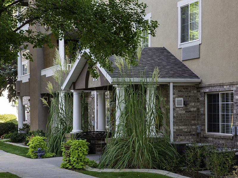 Building Entrance | Riley Court Senior Apartments in Bountiful, UT