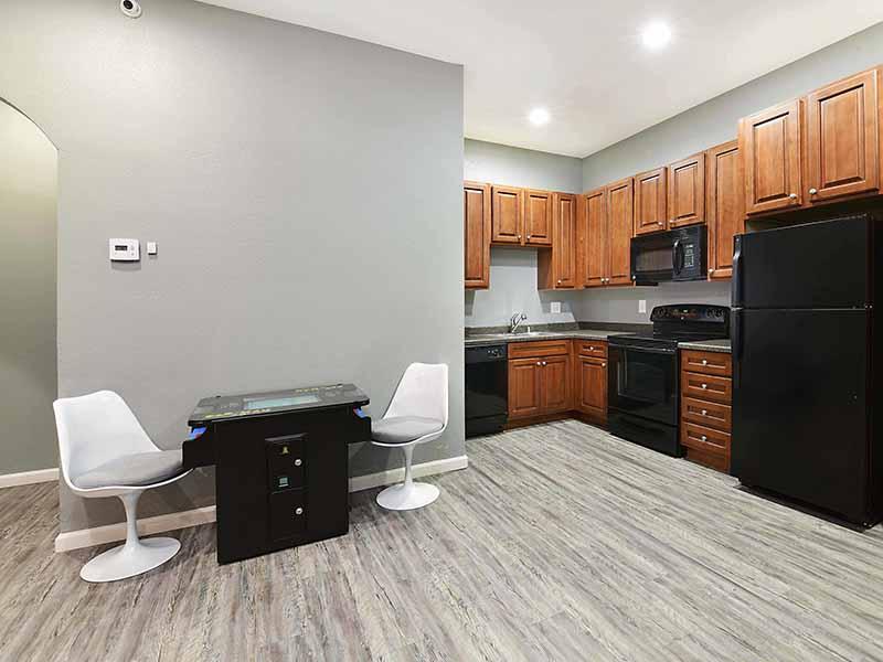Clubhouse Kitchen | Camden Village Apartments