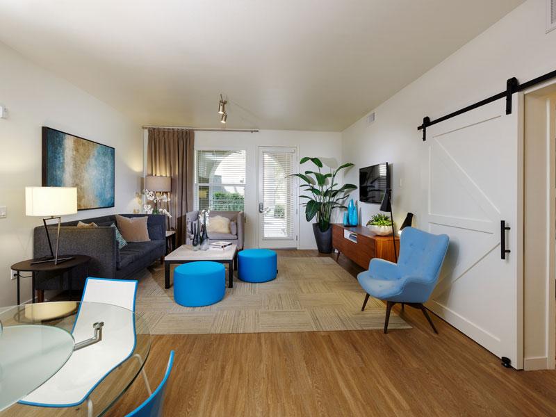 Living room with furniture | Tempo at Riverpark