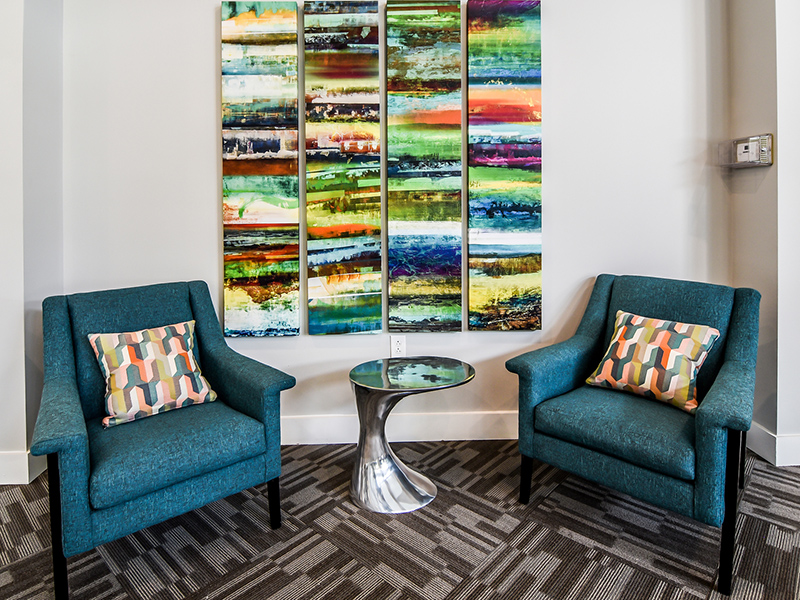 Clubhouse Seating | Willows at the University Apartments in Charlotte, NC