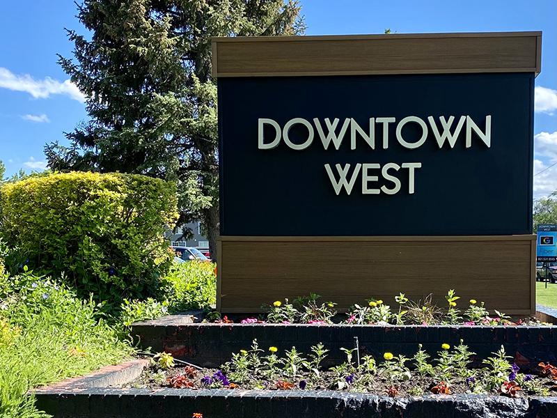 Monument Sign | Downtown West Apartments in Salt Lake City, UT
