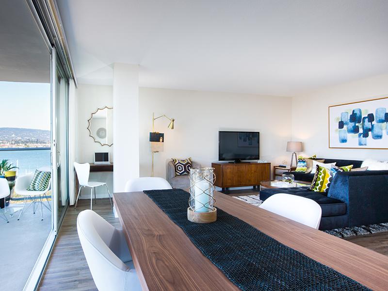 Dining Area & Living Room | Panomar Alameda Apartments