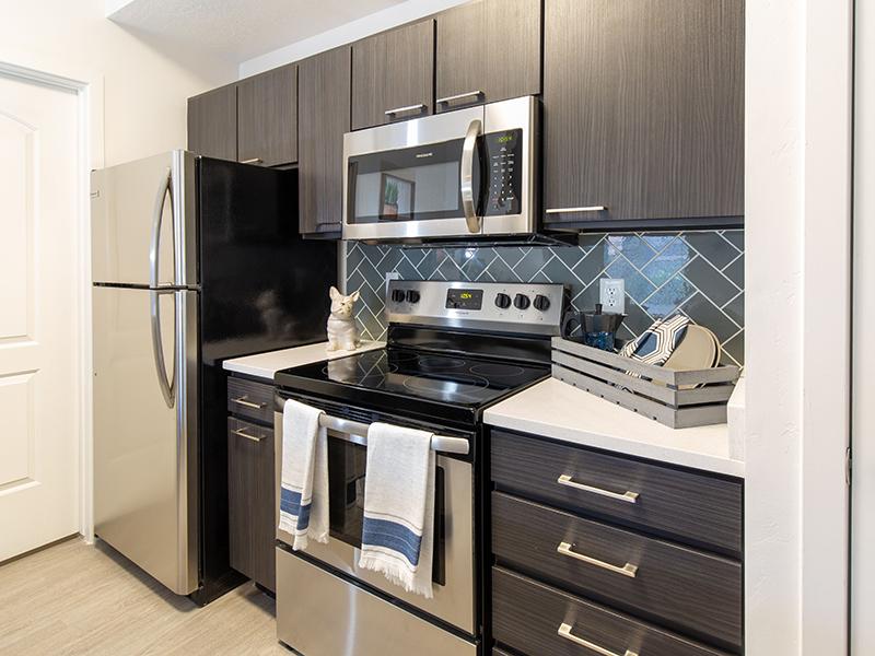Renovated Kitchen with stainless steel appliances | Wilshire Place