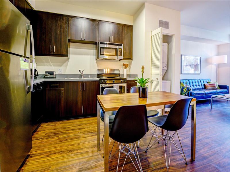 Dining Room and Kitchen | Monterey Station Apartments in Pomona, CA