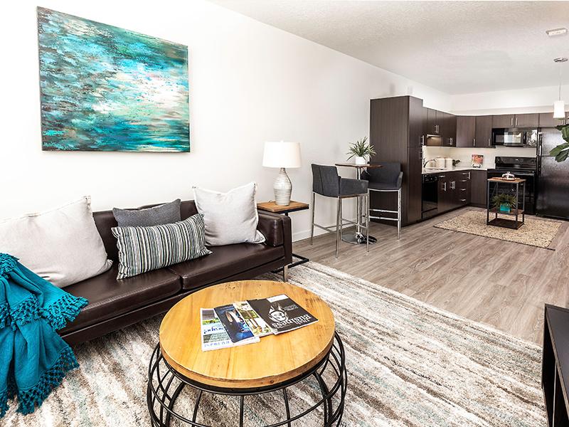 Living Room & Kitchen | Paxton 365 Apartments
