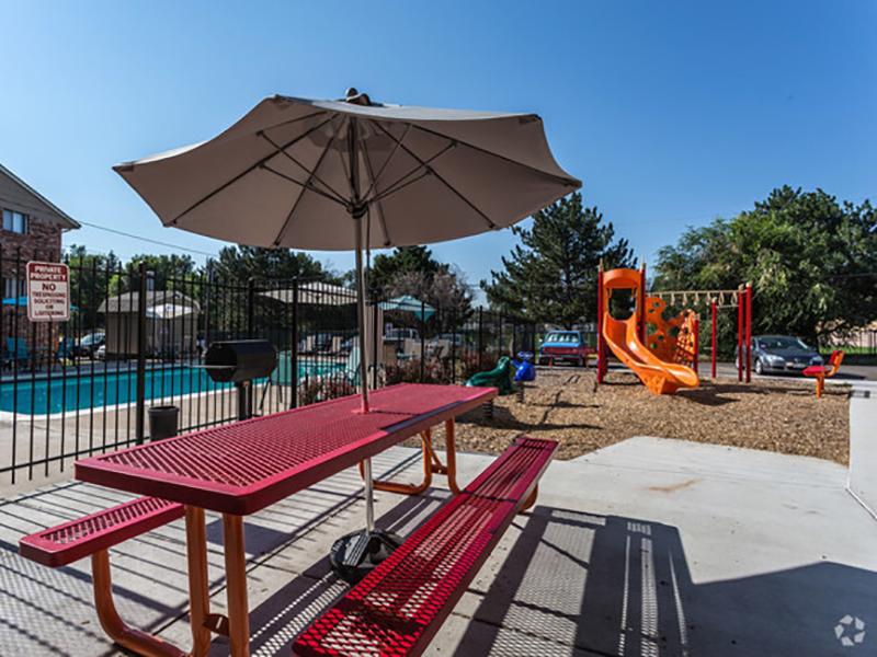 Picnic Table & Playground | Franklin Flats in Greenly, CO