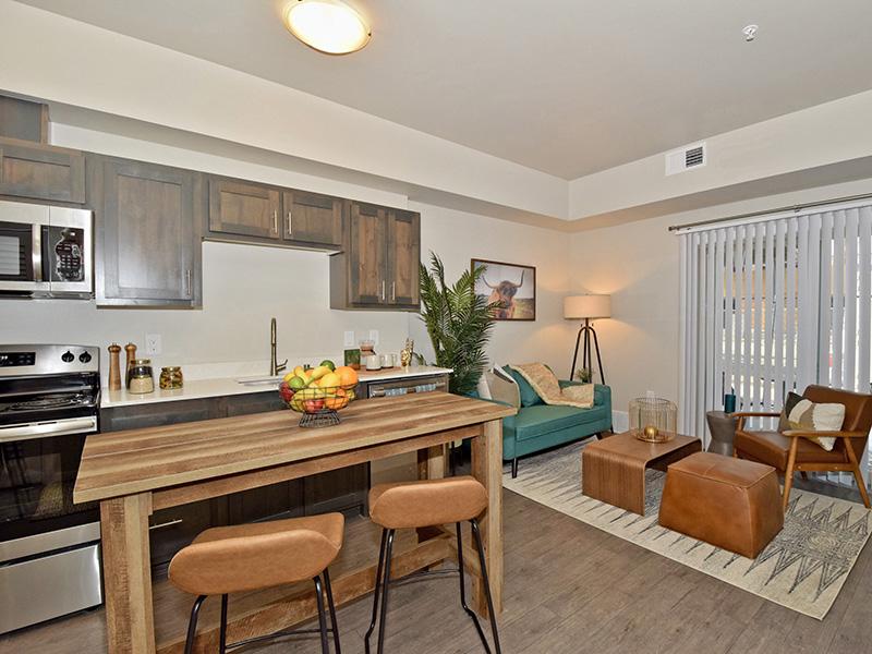 Kitchen And Living Room At Coburn Crossing