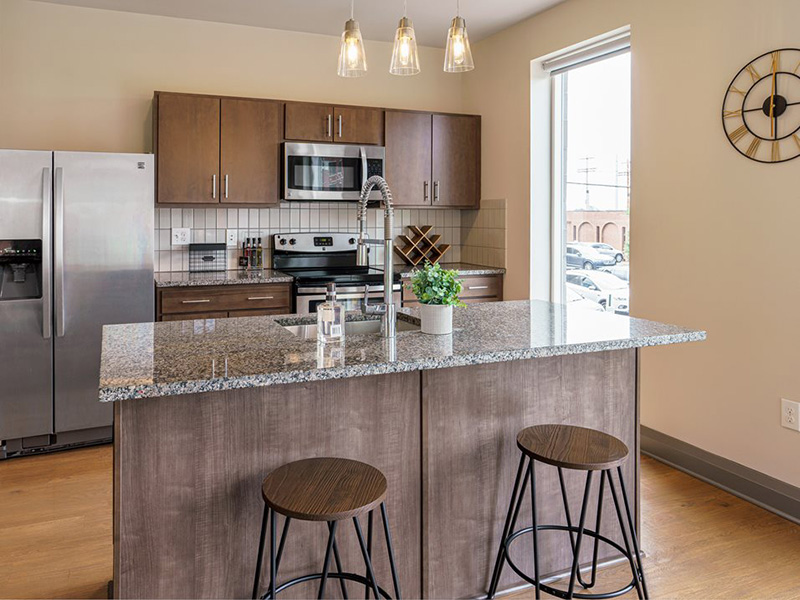 Kitchen Island | 303 Front Street Apartments in Columbus, OH
