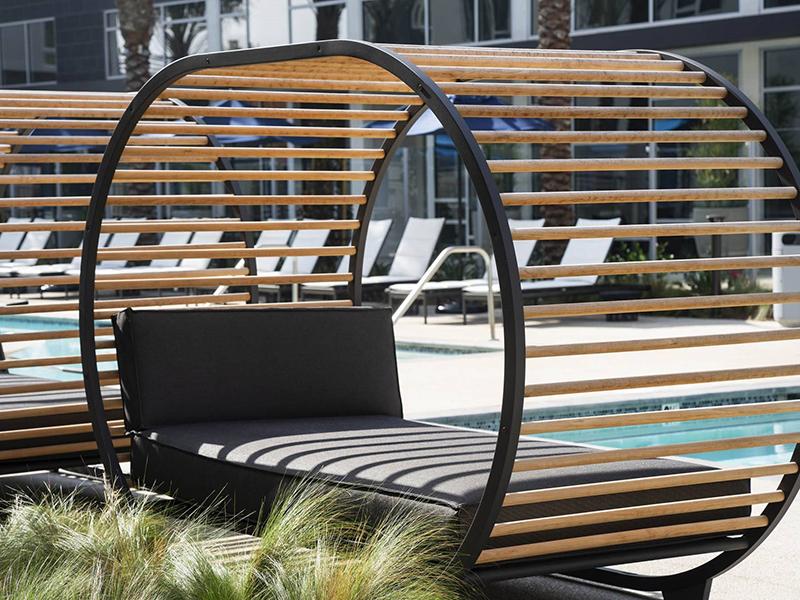 Pool Side | Union South Bay Carson Apartment