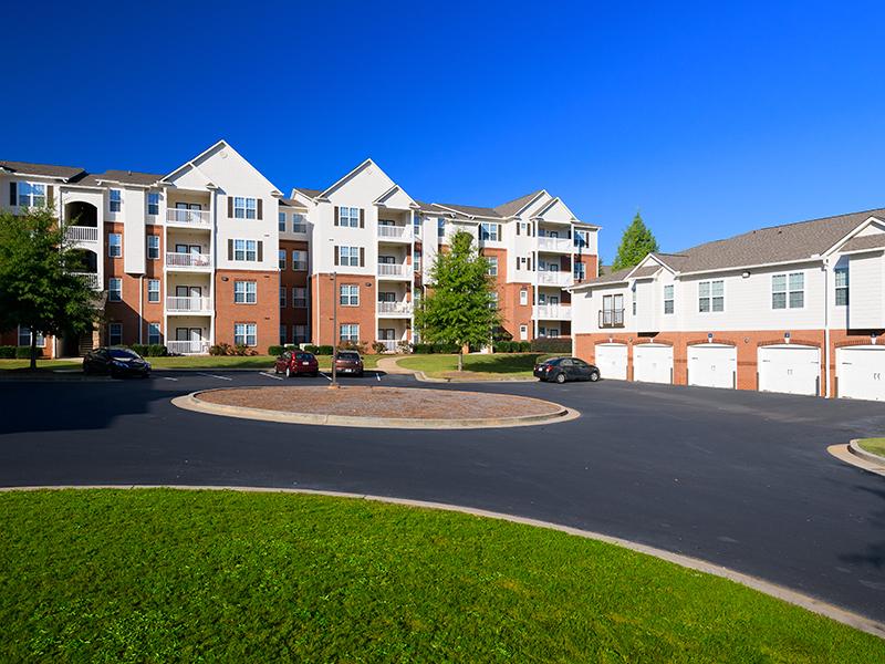 Exterior of the 4-story apartment buildings at Colton Creek in McDonough.