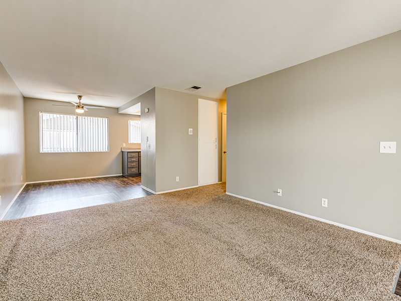Living Room and Dining Room | Portola Redlands Apartments in Redlands, CA