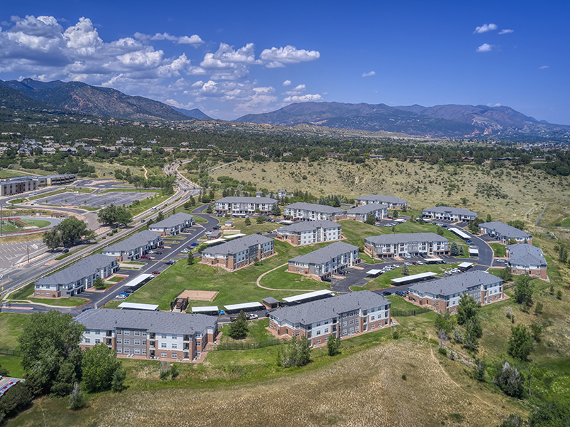 Aerial View | Retreat at Cheyenne Mountain Apartments
