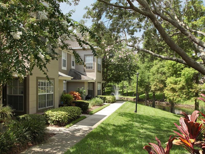 Exterior of the 2-story apartment buildings at Providence Lakes in Brandon, FL.