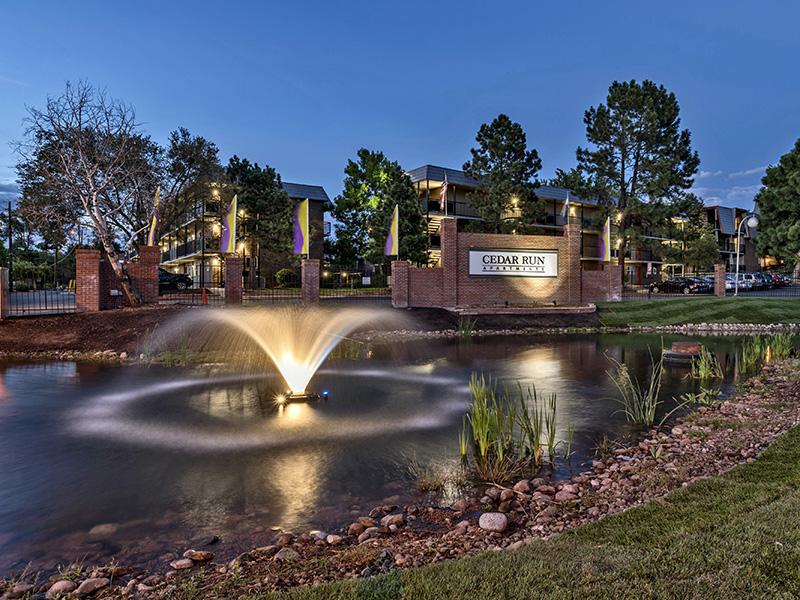 Outdoor Fountain | Cedar Run Apartments