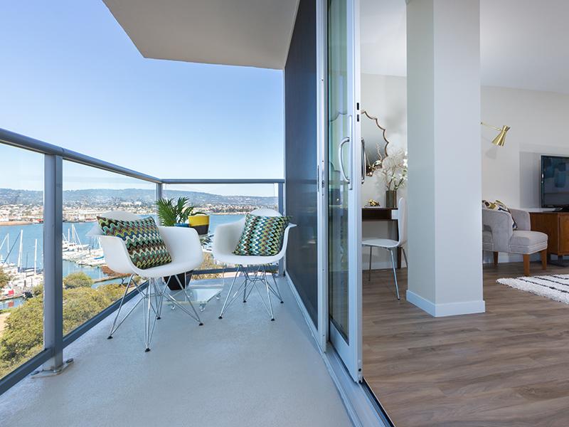 Balcony & Living Room | Panomar Alameda Apartments