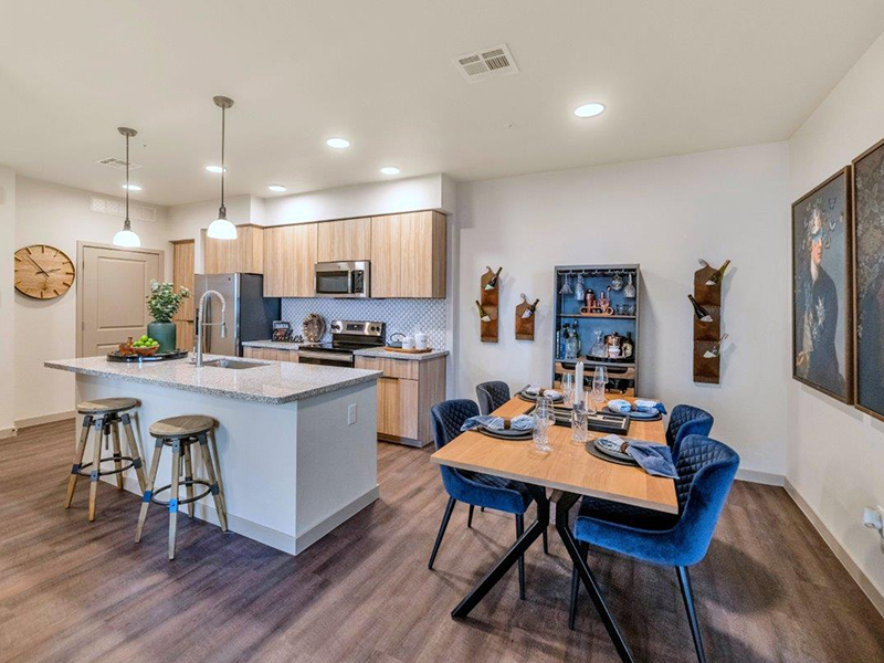 Dining Room and Kitchen | Grayson Place Apartments in Goodyear, AZ