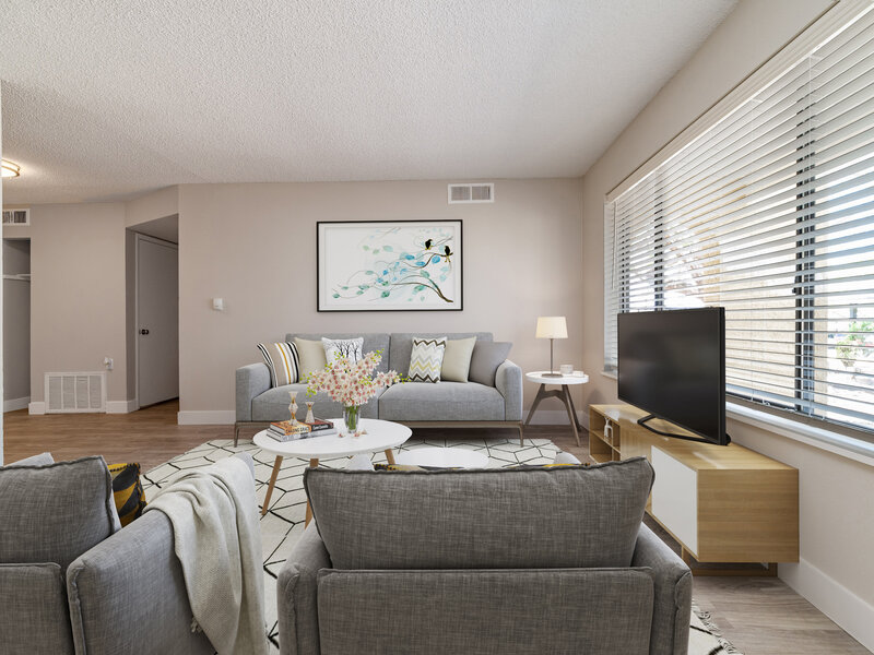 Living Room - Furnished | Villas Del Sol II Apartments in Albuquerque, NM
