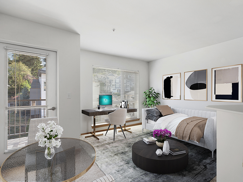 Living Area | 999 Hiawatha Apartments in Seattle, WA