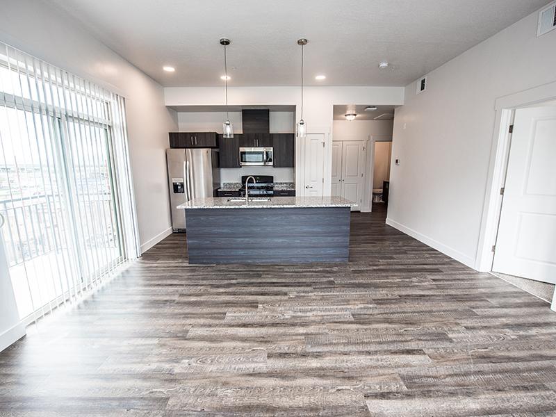 Living Room & Kitchen | 2100 Apartments