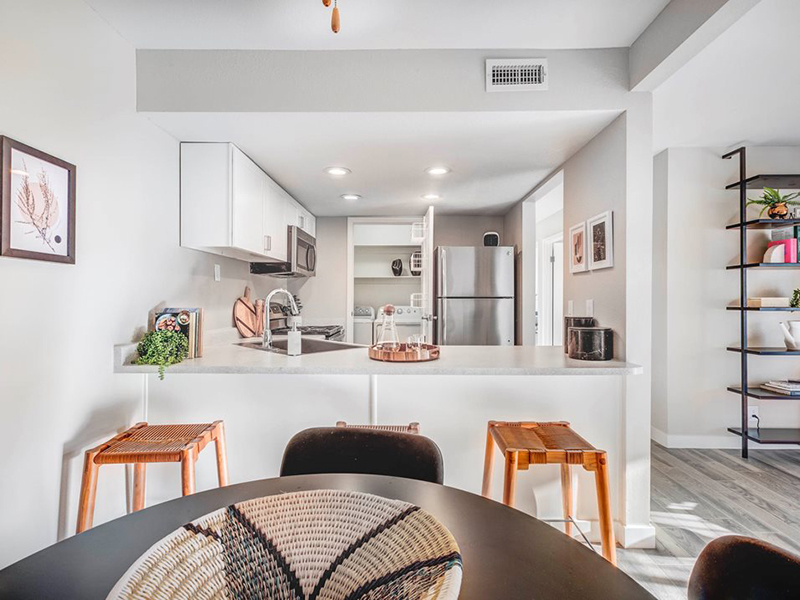Dining Area and Kitchen | Santa Fe at Cottonwood Apartments in Cottonwood Heights, UT