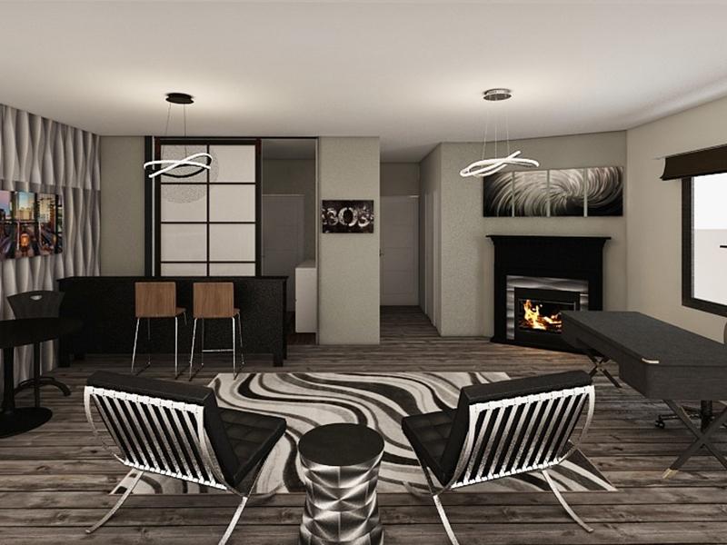 Rendering Living Room | Edge at Fitzsimons Apartments