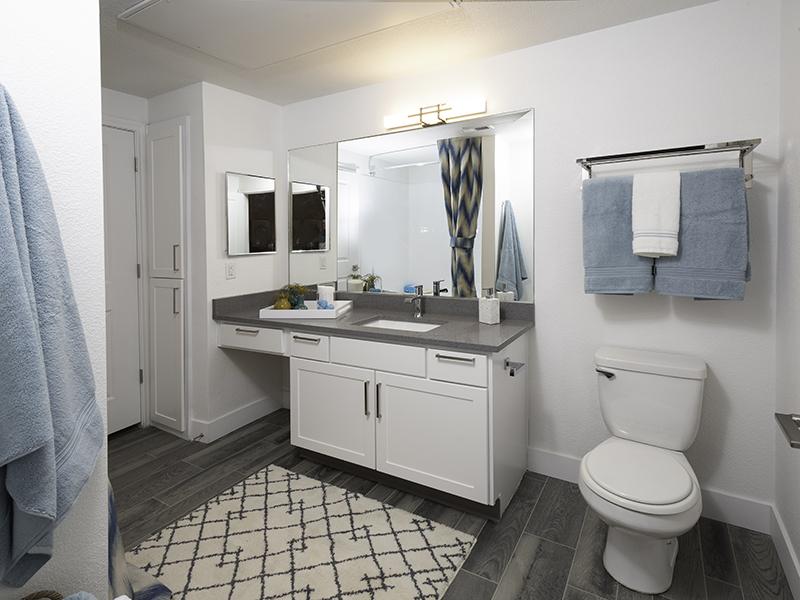 Apartments in Sandy - Alpine Meadows Bathroom with Large Vanity and Ample Storage
