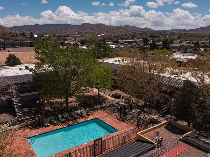 Pool - Aerial View | Villas Del Sol II Apartments in Albuquerque, NM