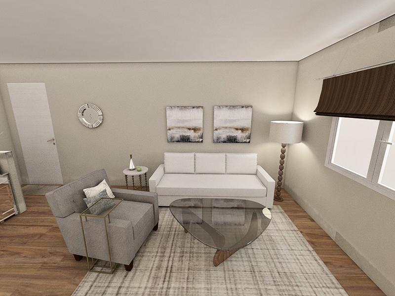 Living Room Rendering | Edge at Fitzsimons Apartments