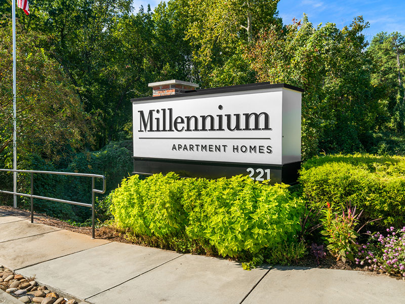 Monument Sign | Millennium Apartments