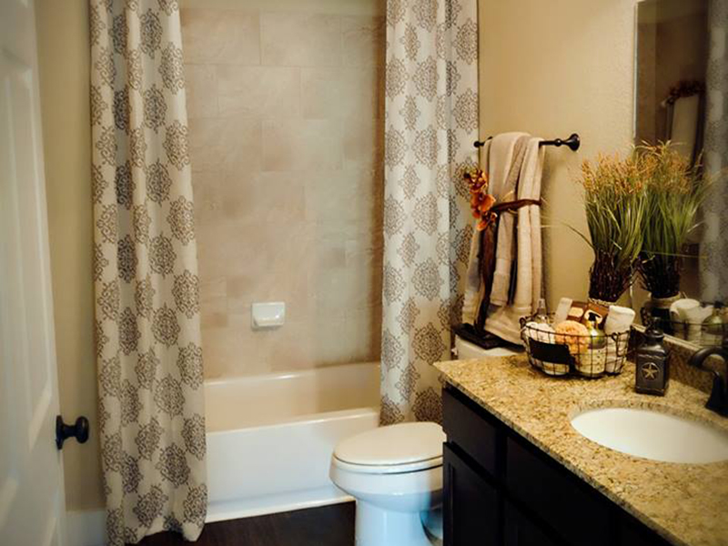 Bathroom | Woodlands of Denton Apartments
