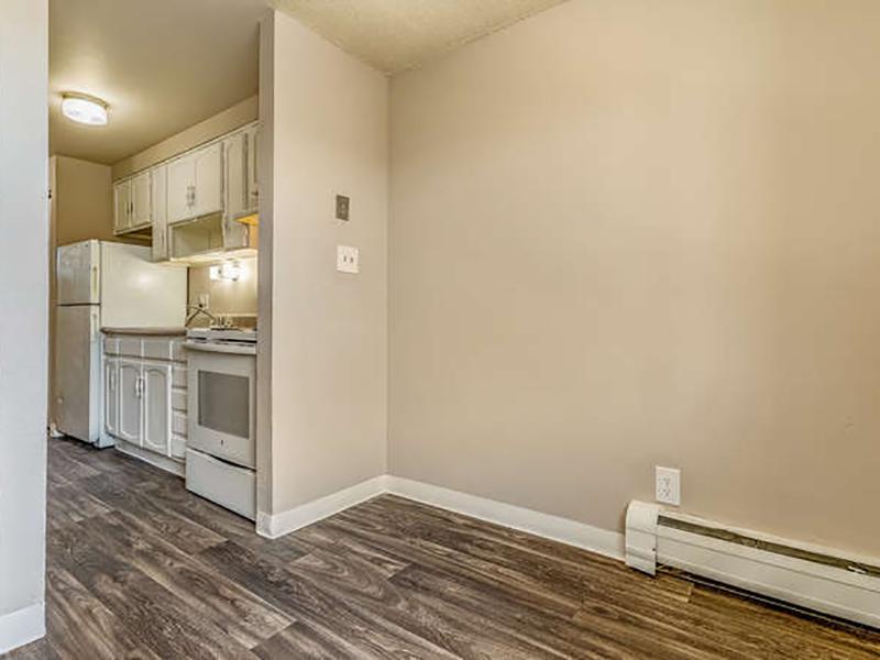 Dining Area & Kitchen | Bridge Square Apartments