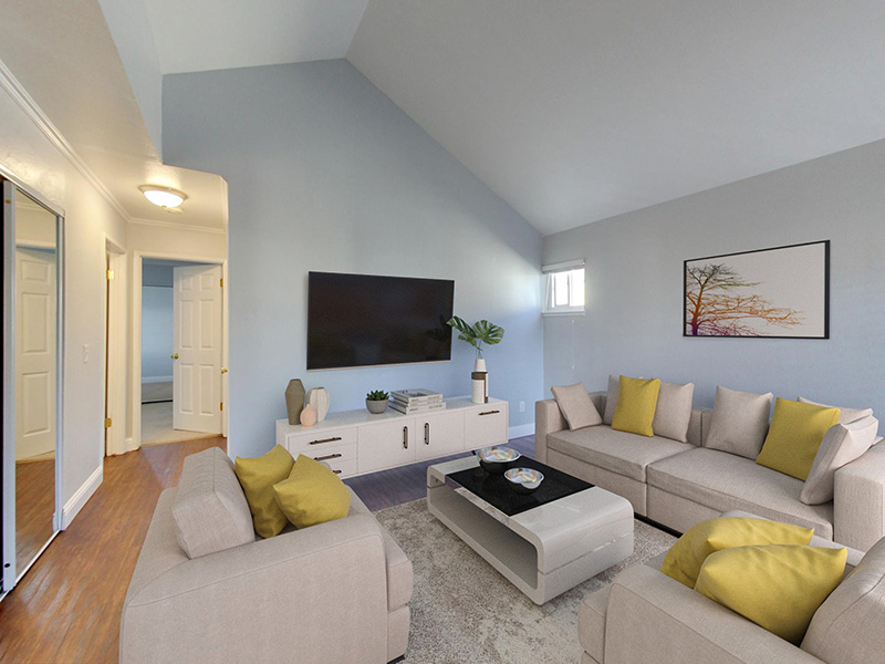 Living Room | 2 Bedroom | Hampshire Apartments in Redwood City, CA
