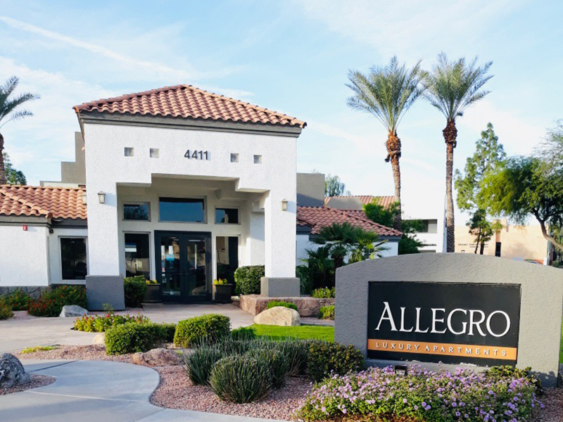 Monument Sign | Allegro Luxury Apartments
