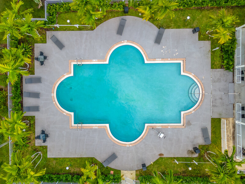 Pool - Aerial View | Emerald Palms Apartments in Fort Lauderdale, FL