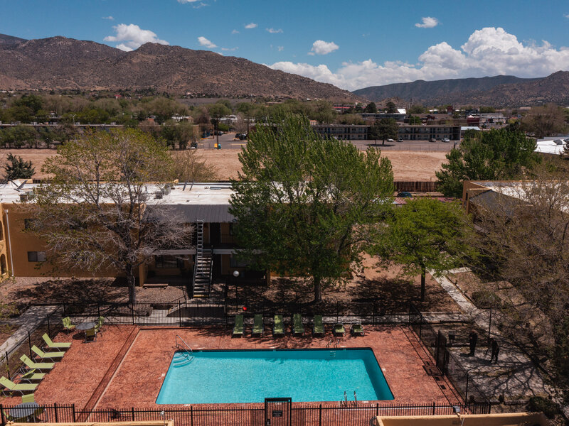 Aerial View of Pool | Villas Del Sol II Apartments in Albuquerque, NM