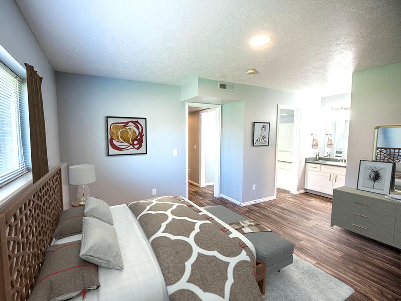 Bedroom | Bathroom with Shower | Hidden Cove Apart