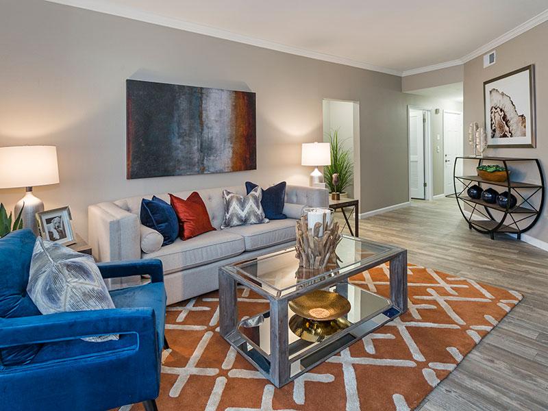 Model Living Room | Retreat at Cheyenne Mountain | Apts in Colorado