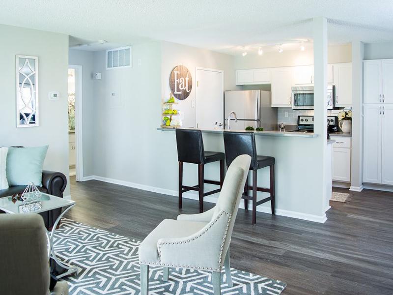 Apartments for Rent in Naperville, IL - Arbors of Brookdale Kitchen with stainless steel appliances, and modern wood cabinets