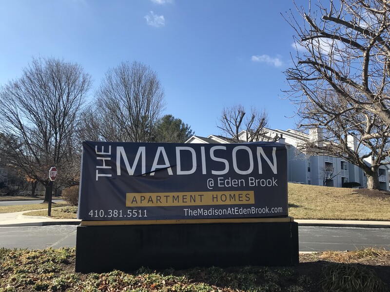 Monument Sign | The Madison at Eden Brook Apartments in Columbia, MD