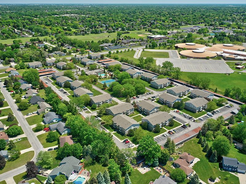 Aerial | Township Square Apartments in Saginaw, MI