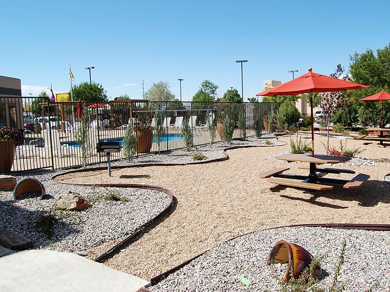 Exterior Picnic Area | Dakota Canyon Apartments in Santa Fe NM