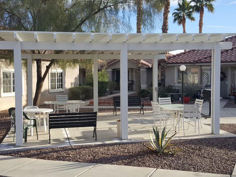 Outdoor Seating | Sunrise Senior Village Apts in Las Vegas, NV