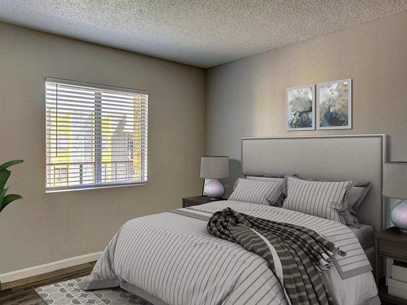 Furnished Bedroom | Park 67 Apartments in Glendale, AZ