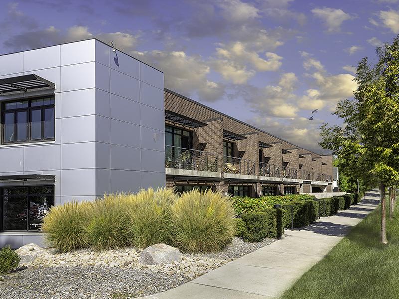 Exterior Walkway | 21 and View Salt Lake Apartments