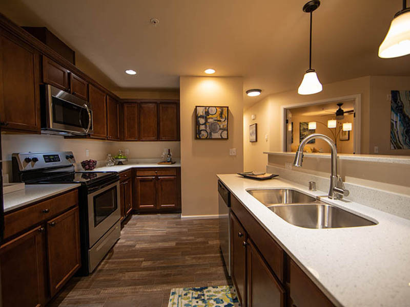 Fully Equipped Kitchen | The Outlook Apartments in Graham, WA