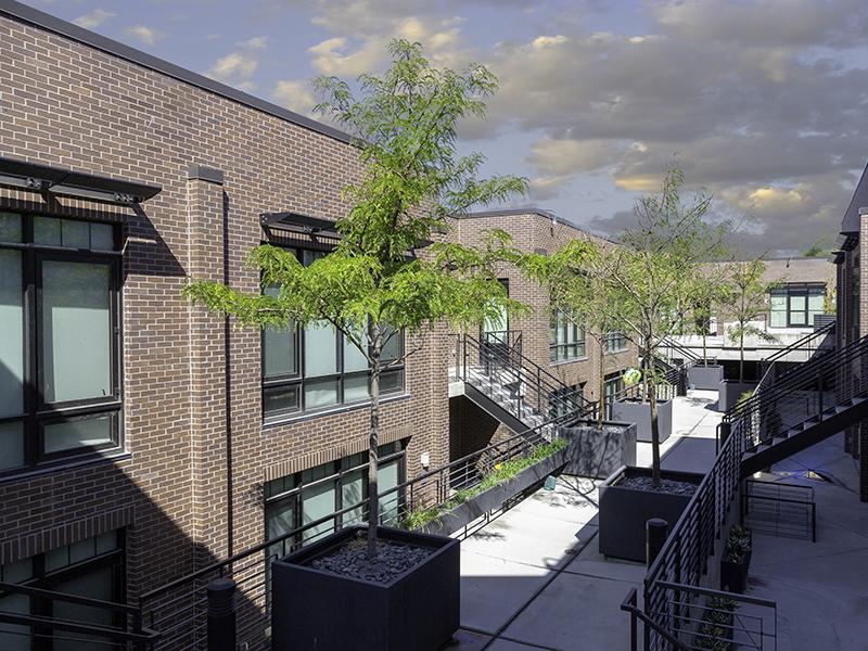 Exterior Courtyard | 21 and View Salt Lake Apartments