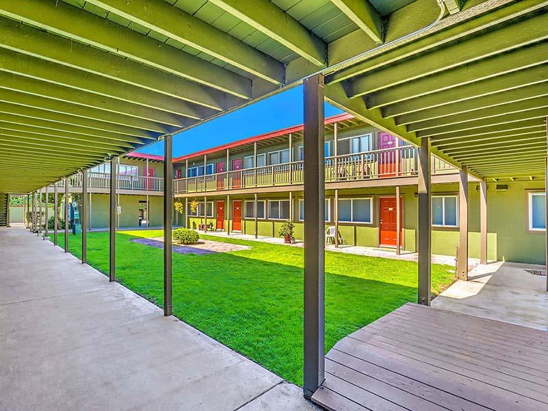 Patio | Pacific Pines Apartments
