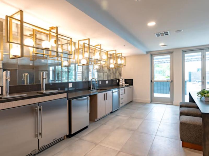 Clubhouse Kitchen | The Link Apartments in Glendale, CA