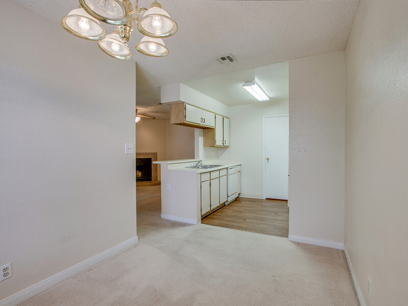 Dining Area and Kitchen | Village of Santo Domingo Apartments in Las Vegas, NV